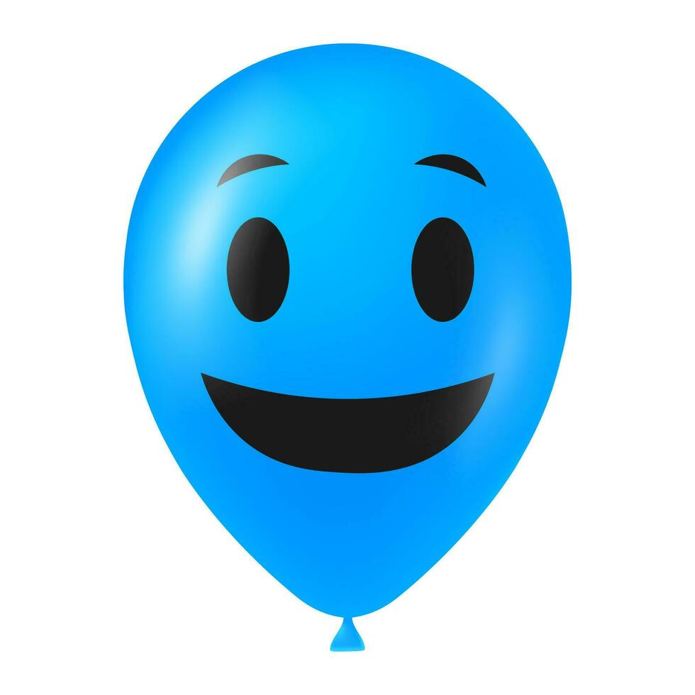 Víspera de Todos los Santos azul globo ilustración con de miedo y gracioso cara vector