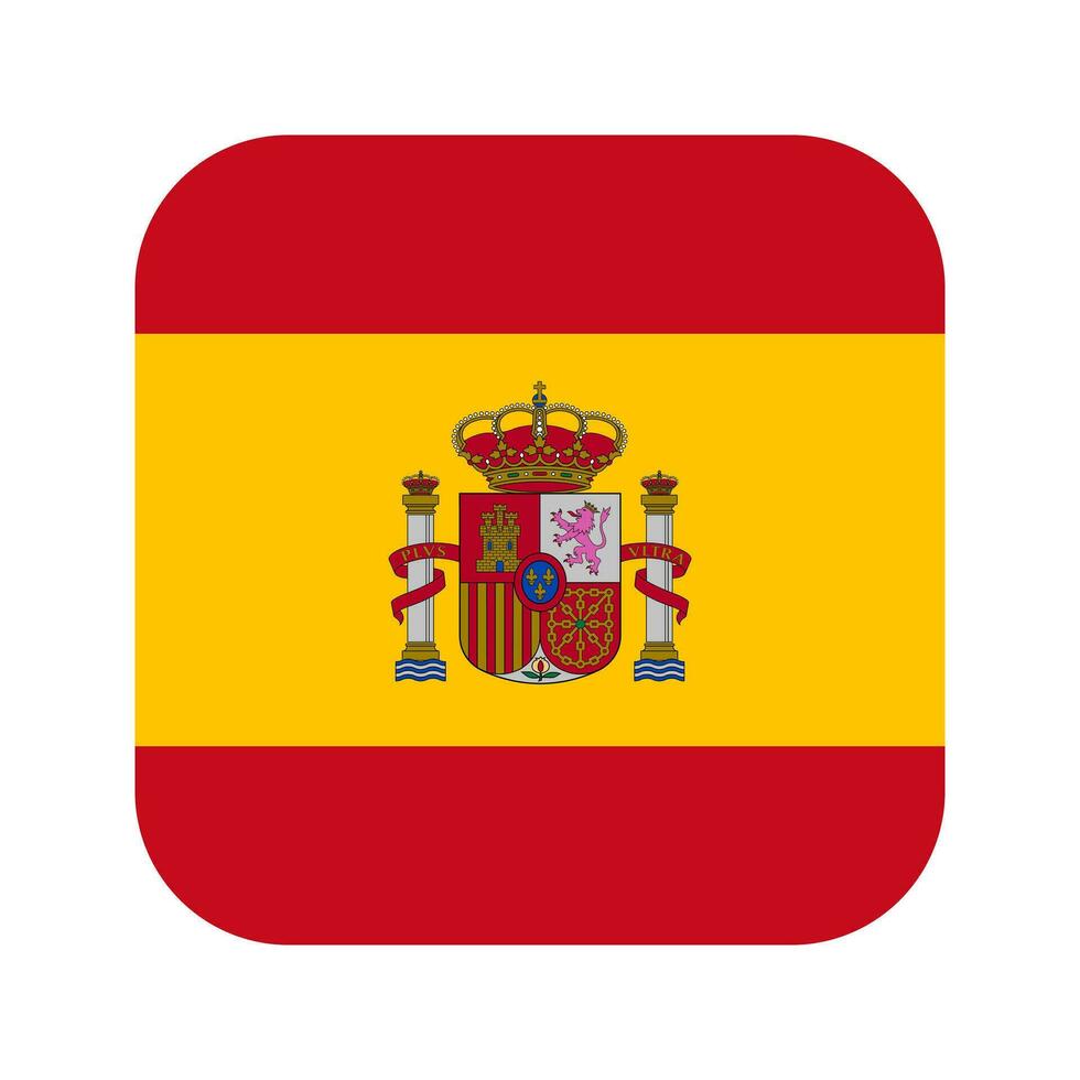 Ilustración simple de la bandera de España para el día de la independencia o las elecciones vector