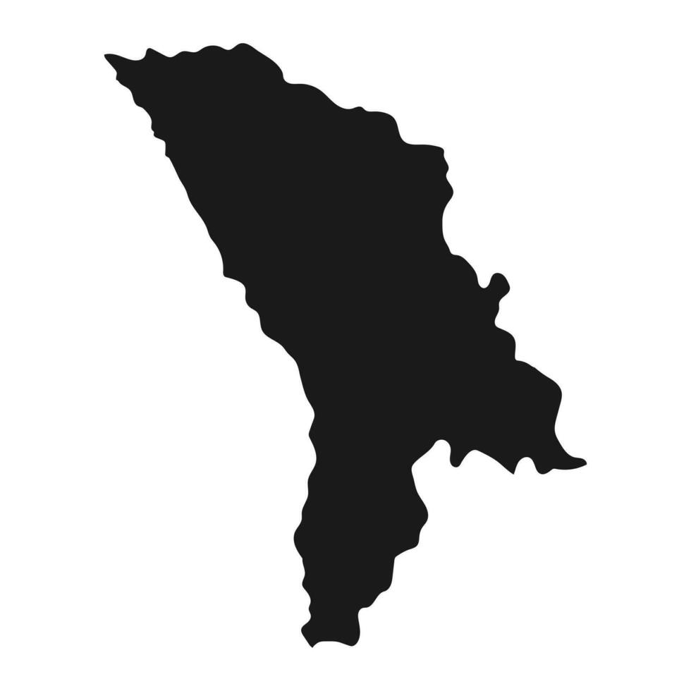 Mapa de Moldavia muy detallado con bordes aislados en segundo plano. vector