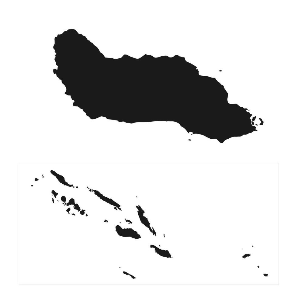 islas salomón muy detalladas con mapa de guadalcanal con bordes aislados en el fondo vector