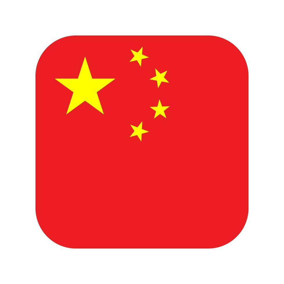 China flag simple illustration for independence day or election vector