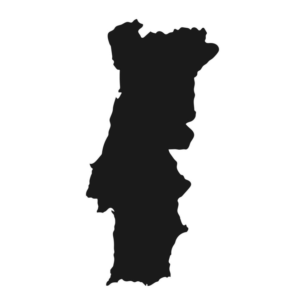 Highly detailed Portugal map with borders isolated on background vector