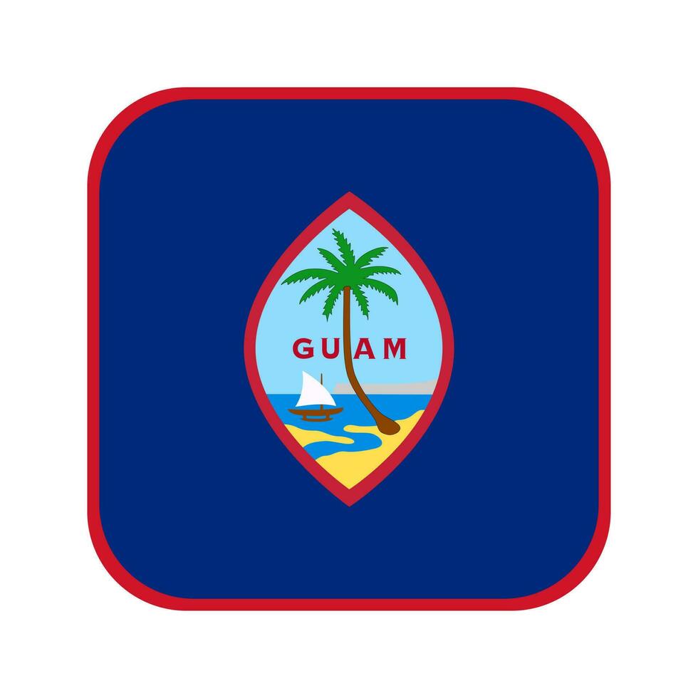Guam flag simple illustration for independence day or election vector