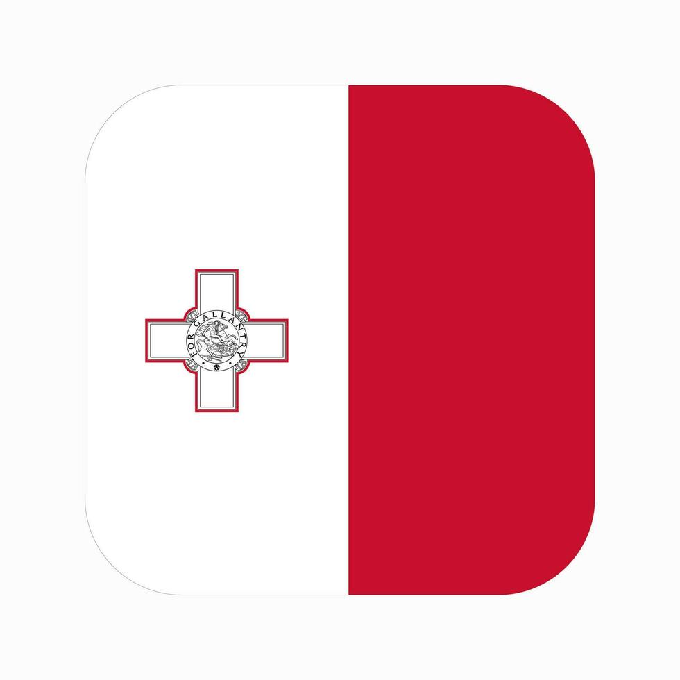 Malta flag simple illustration for independence day or election vector