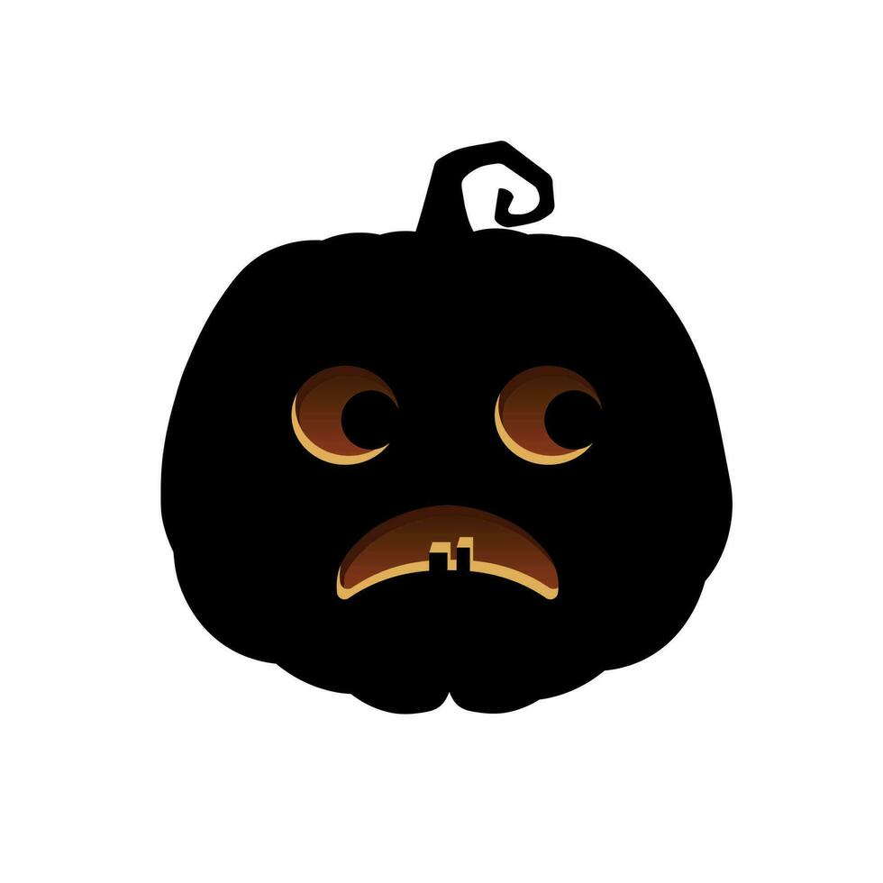 Víspera de Todos los Santos de miedo calabaza fiesta dibujos animados concepto vector