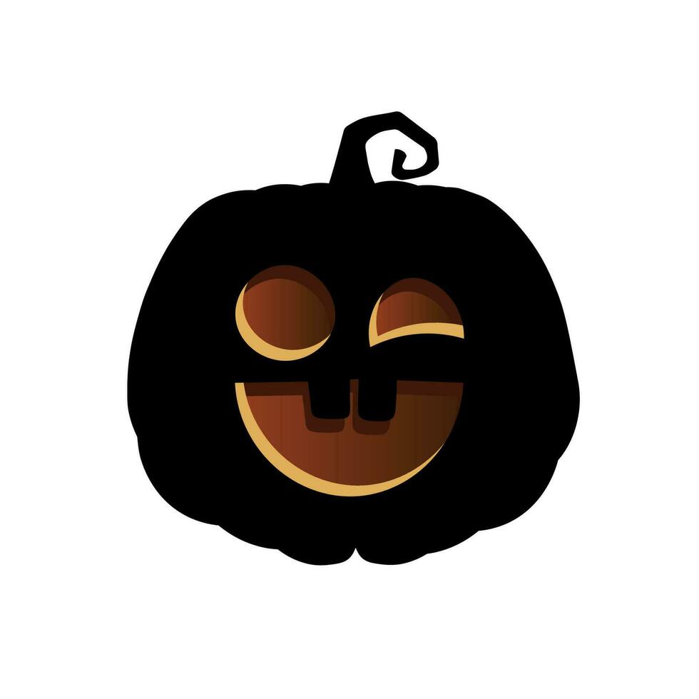 Víspera de Todos los Santos de miedo calabaza fiesta dibujos animados concepto vector