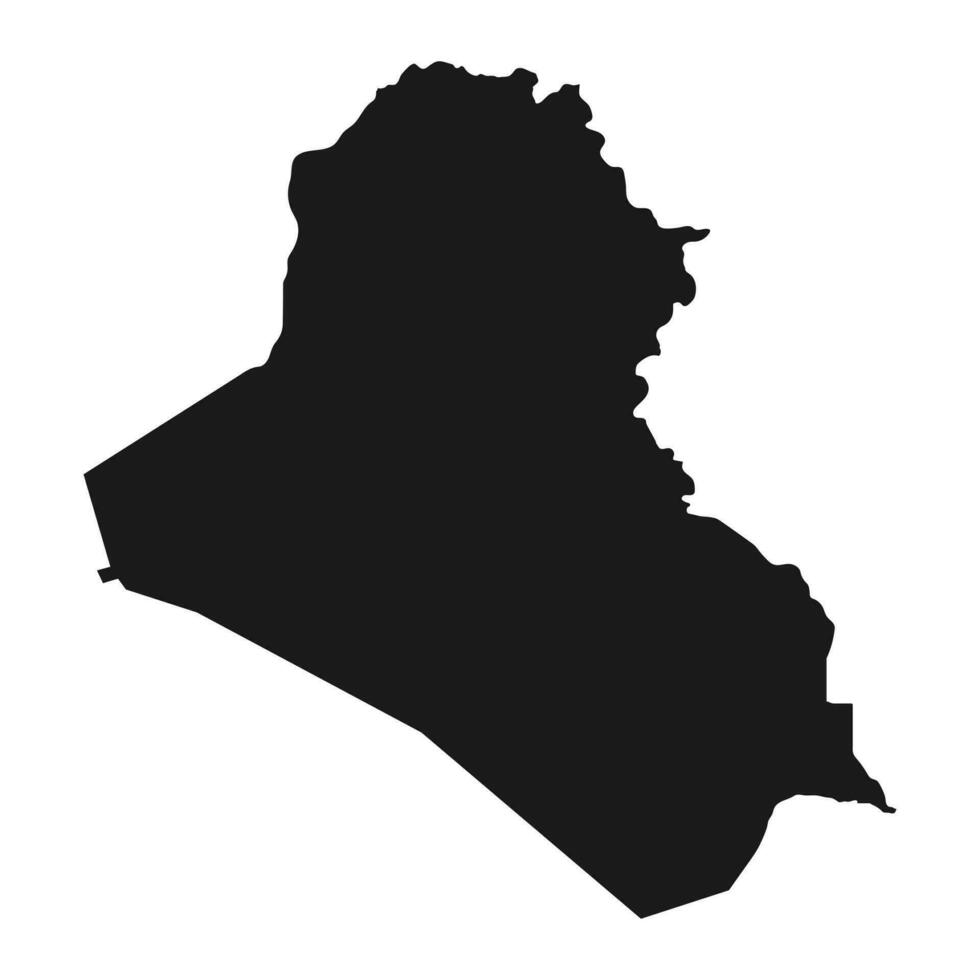Highly detailed Iraq map with borders isolated on background vector