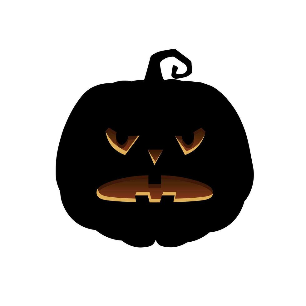 Halloween scary pumpkin Holiday cartoon concept vector