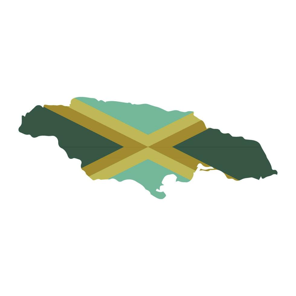 ilustración simple de la bandera de jamaica para el día de la independencia o las elecciones vector