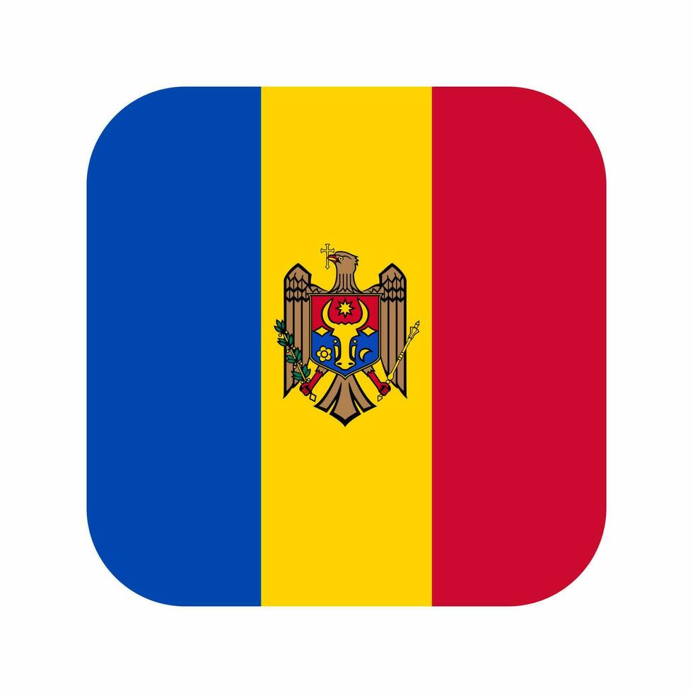 Moldova flag simple illustration for independence day or election vector