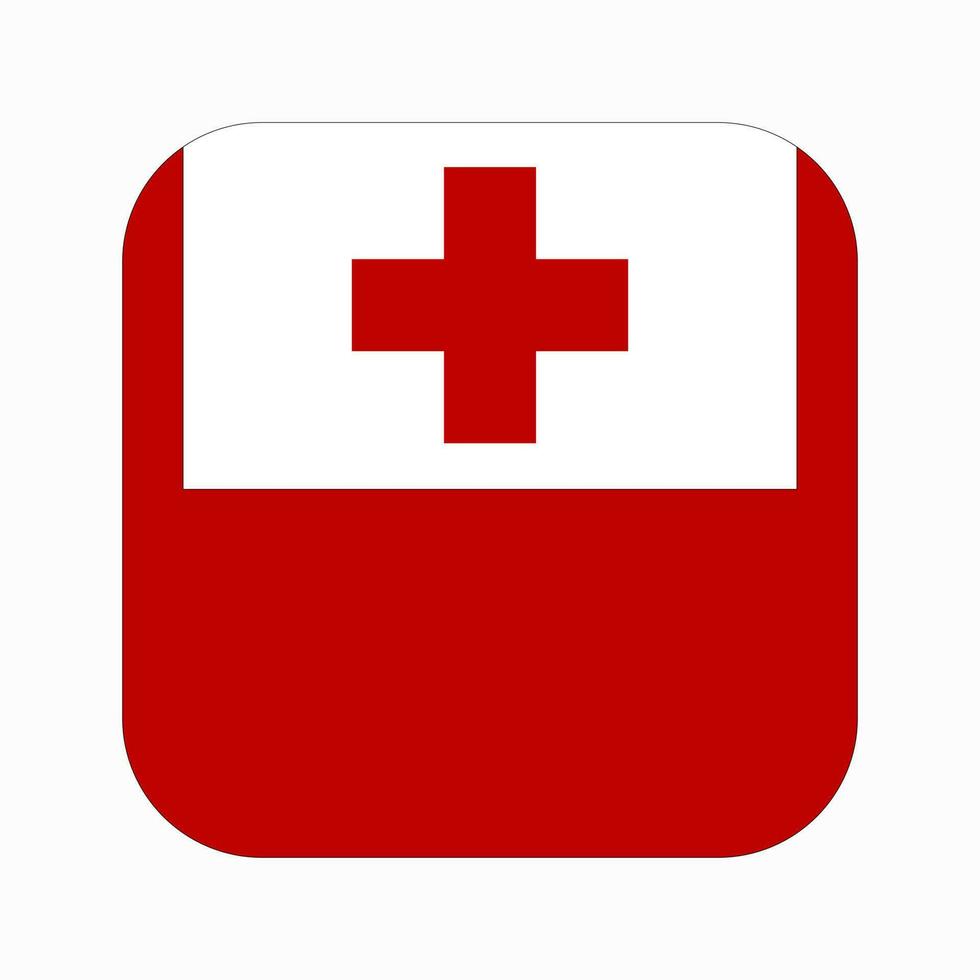 Tonga flag simple illustration for independence day or election vector