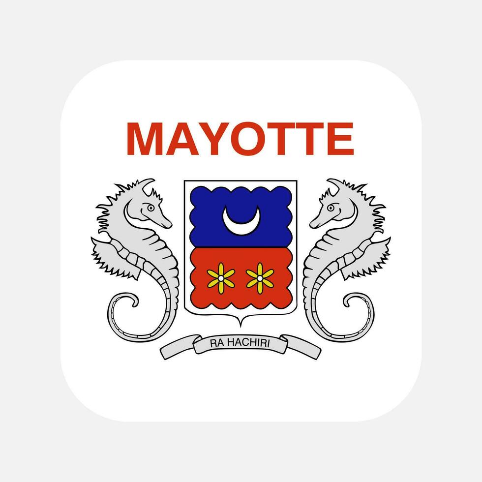 Mayotte flag simple illustration for independence day or election vector