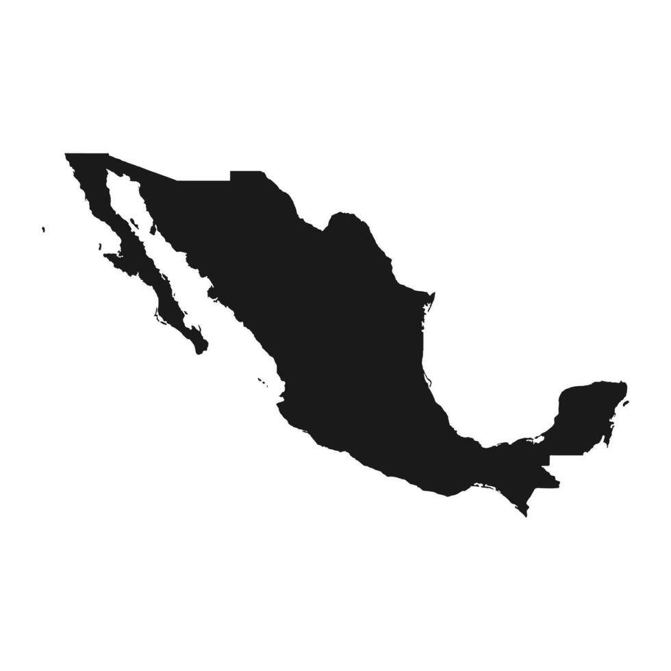 Mapa de México muy detallado con bordes aislados en segundo plano. vector