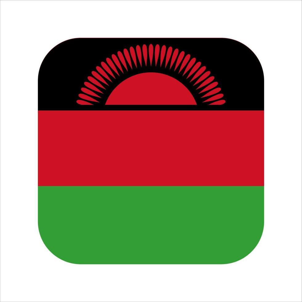 Malawi flag simple illustration for independence day or election vector