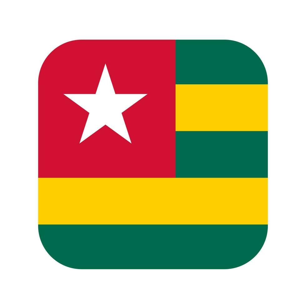 Togo flag simple illustration for independence day or election vector