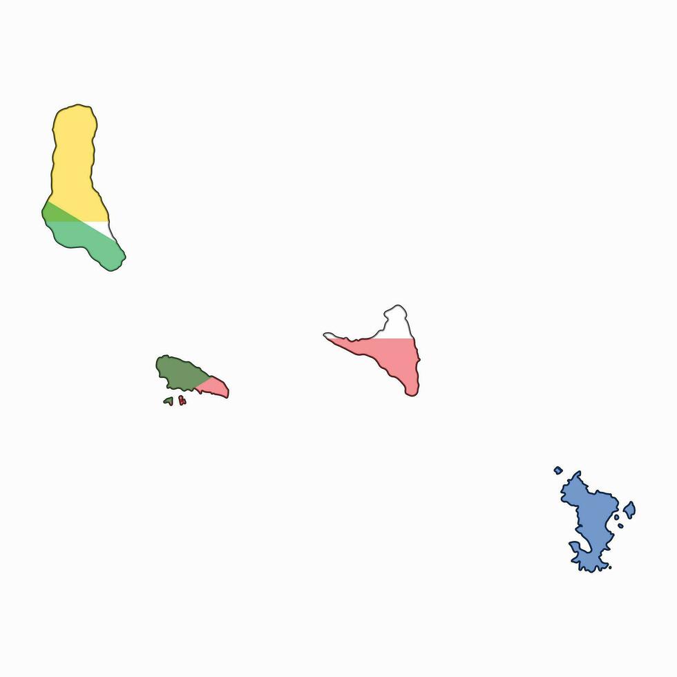 Comoros flag simple illustration for independence day or election vector