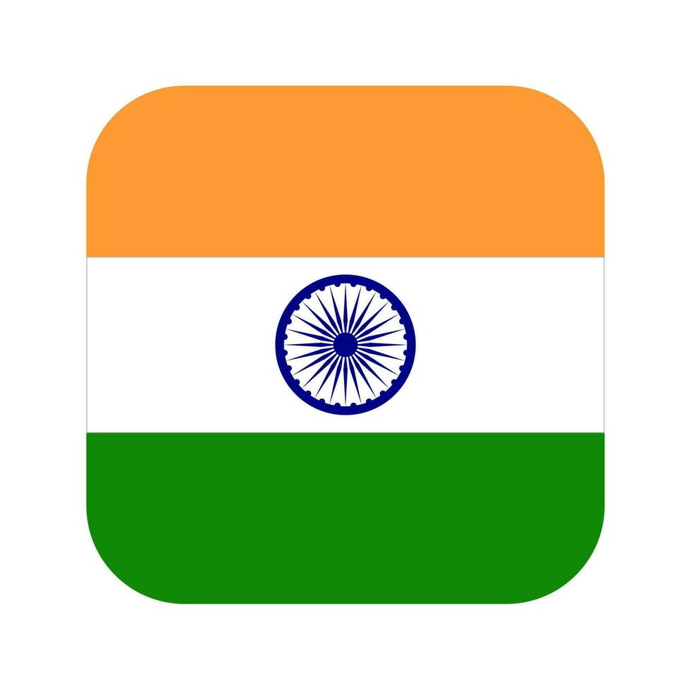 India flag simple illustration for independence day or election vector