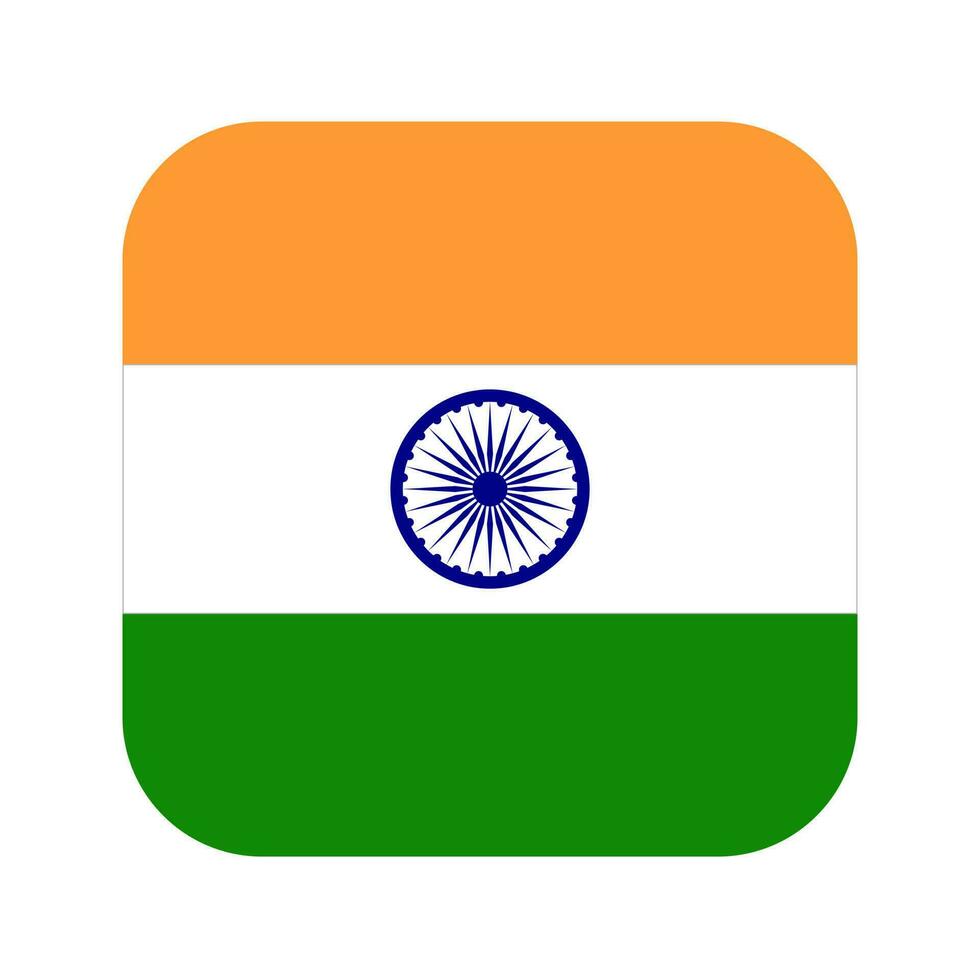 India flag simple illustration for independence day or election vector