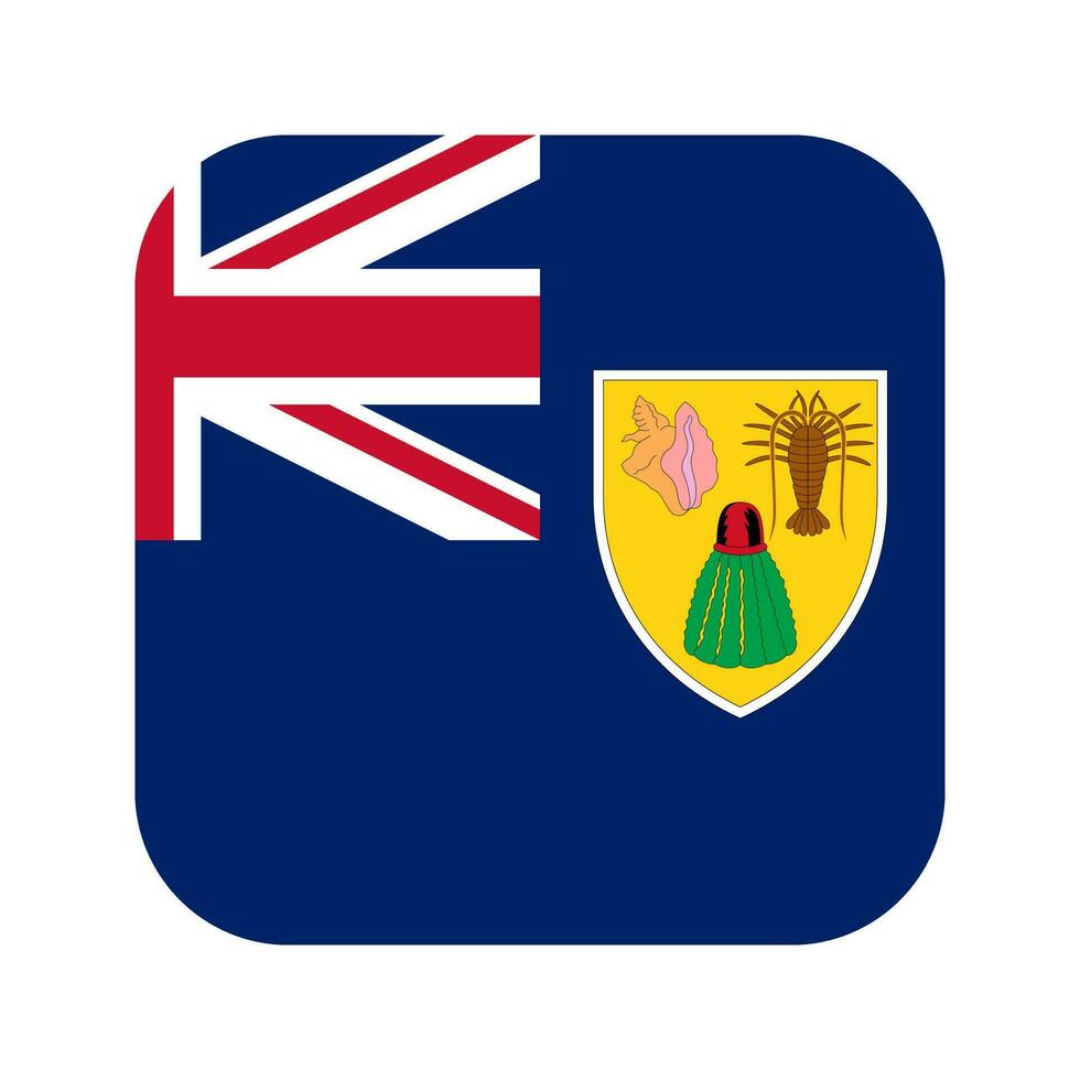 Turks and Caicos flag simple illustration for independence day or election vector