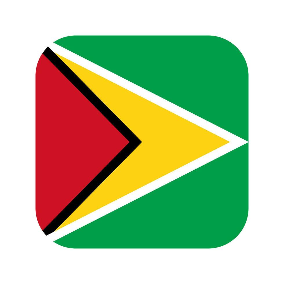 Guyana flag simple illustration for independence day or election vector