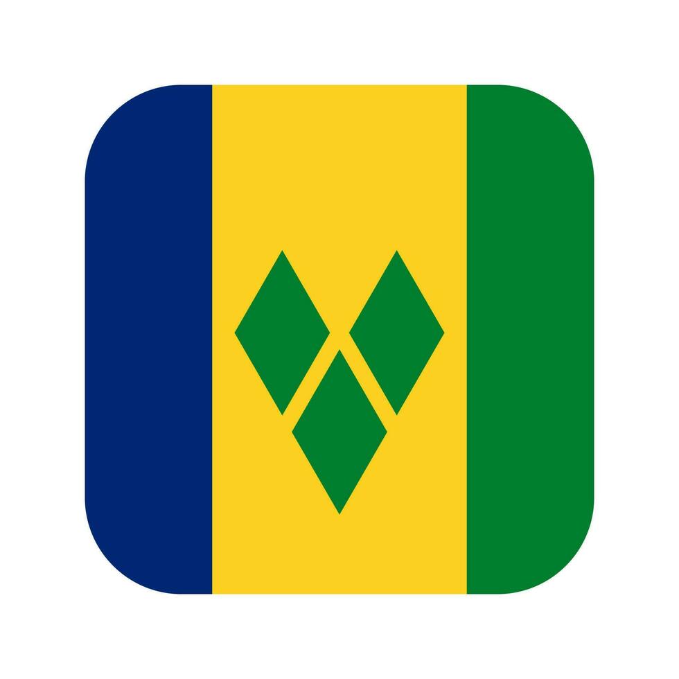 Saint Vincent and the Grenadines flag simple illustration for independence day or election vector