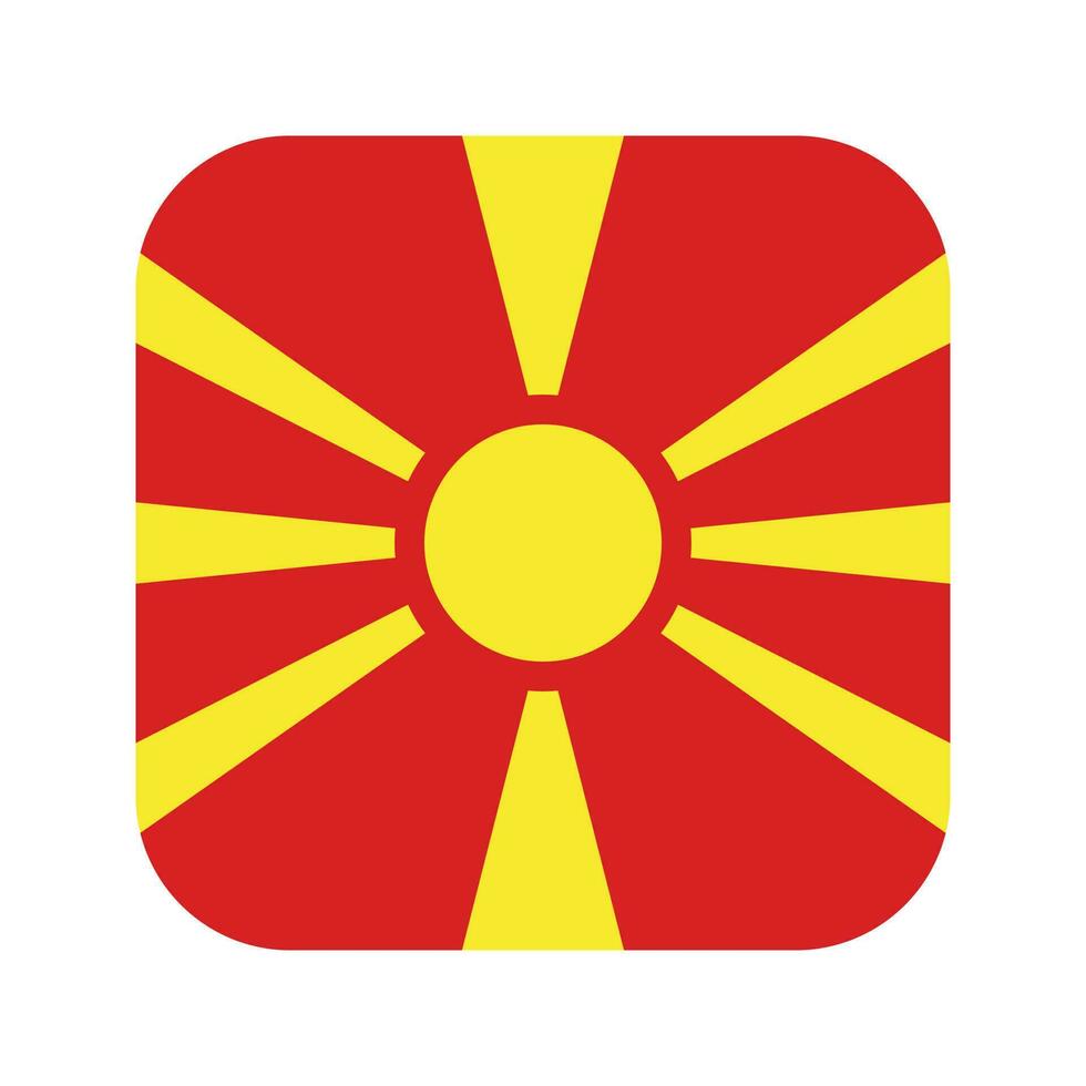 Macedonia flag simple illustration for independence day or election vector