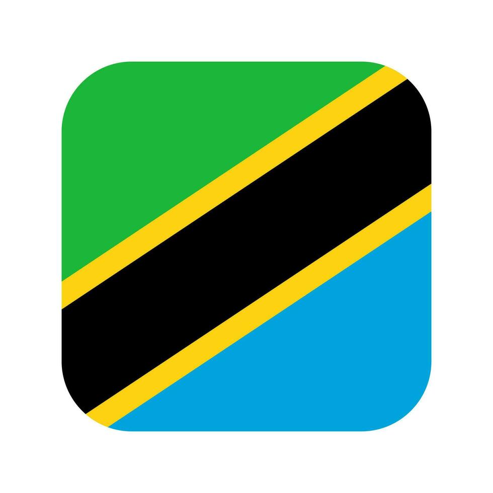 Tanzania flag simple illustration for independence day or election vector