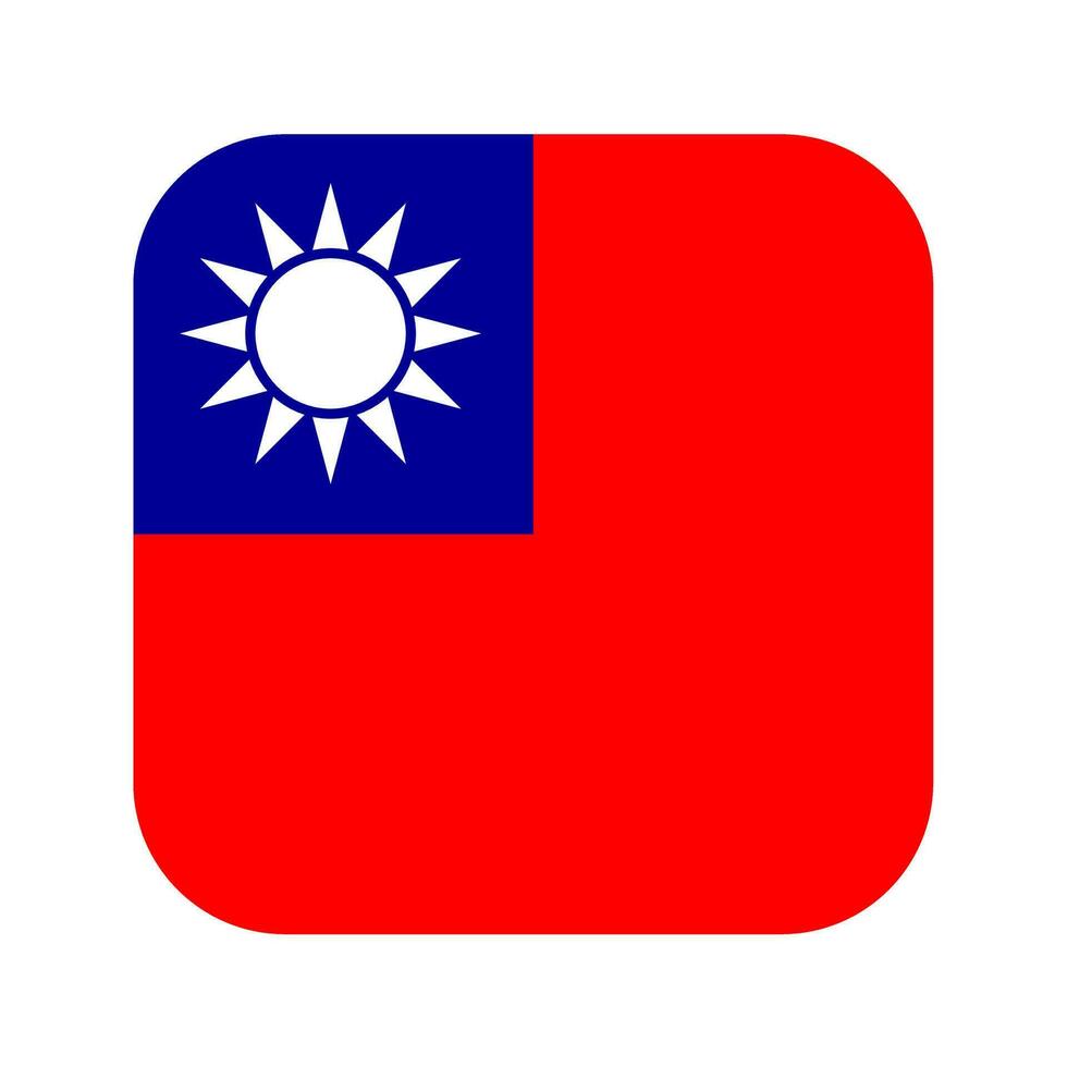 Taiwan flag simple illustration for independence day or election vector