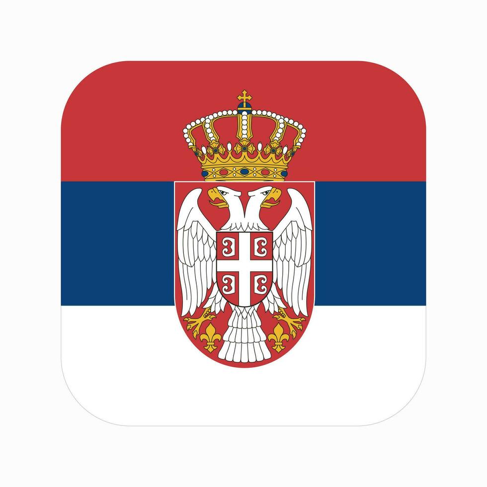 Ilustración simple de la bandera de Serbia para el día de la independencia o las elecciones vector