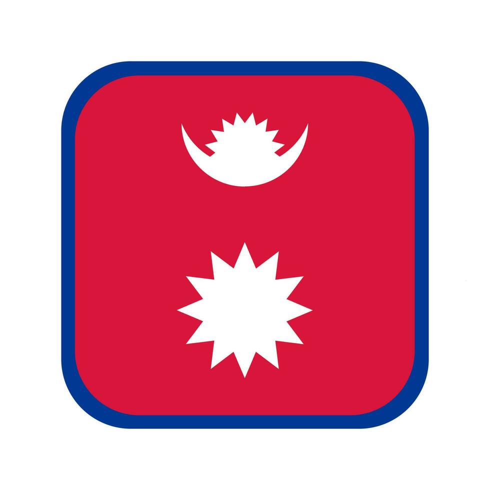 Nepal flag simple illustration for independence day or election vector