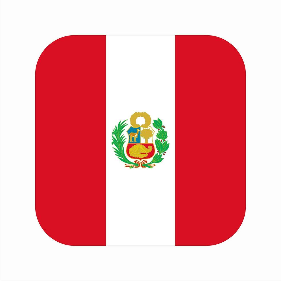 Peru flag simple illustration for independence day or election vector