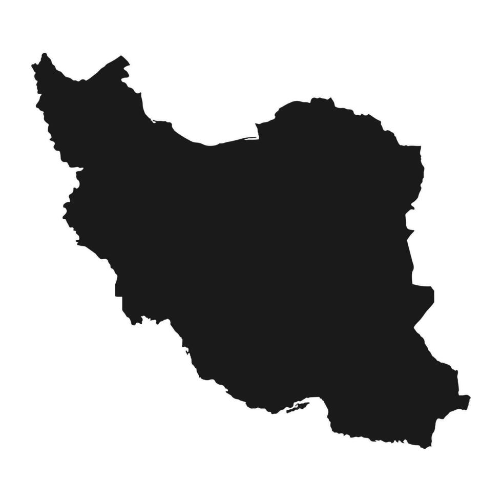 Highly detailed Iran map with borders isolated on background vector