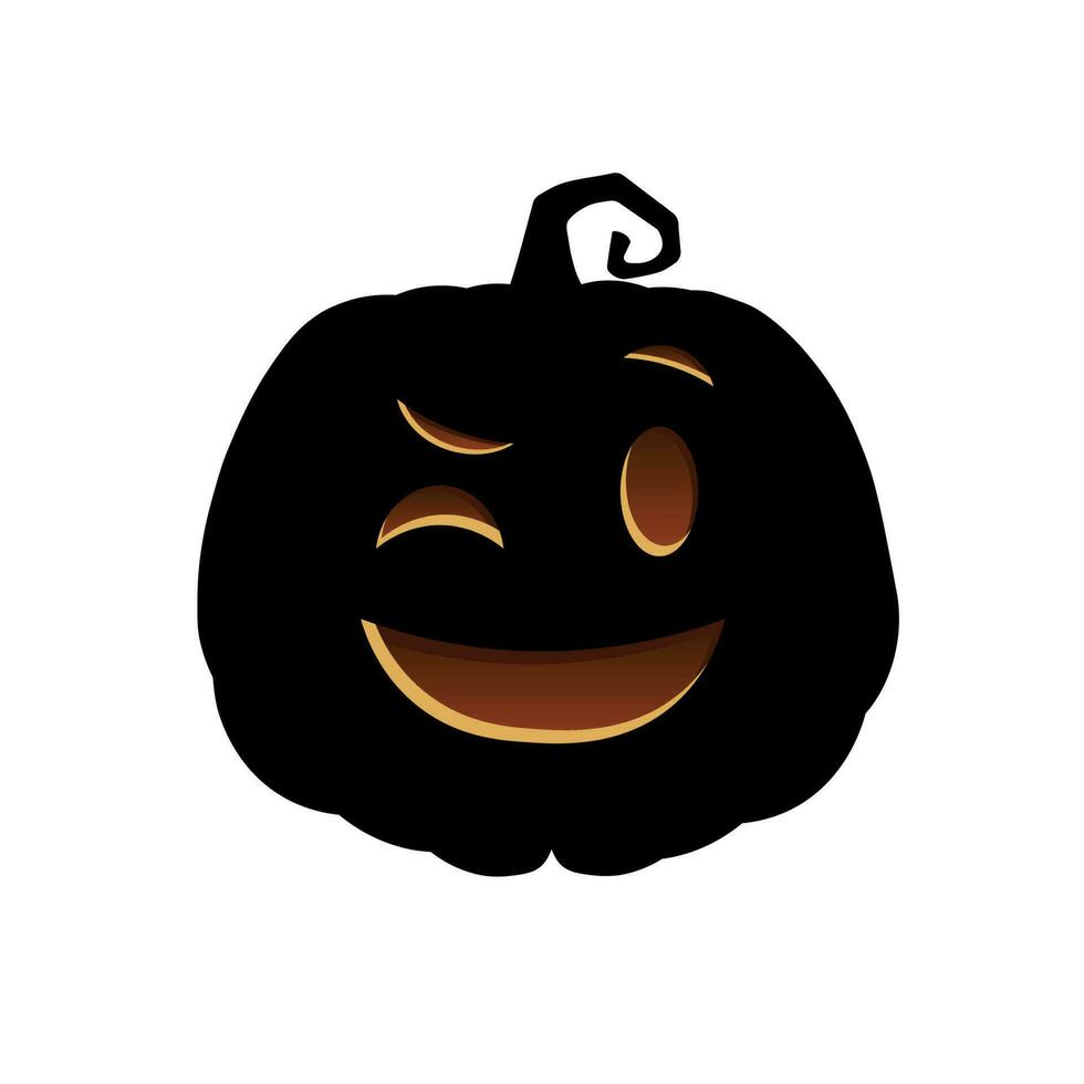 Halloween scary pumpkin Holiday cartoon concept vector