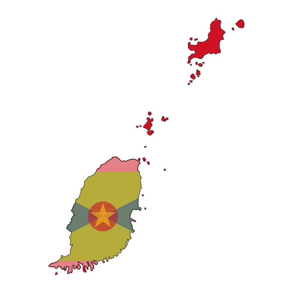 Grenada flag simple illustration for independence day or election vector
