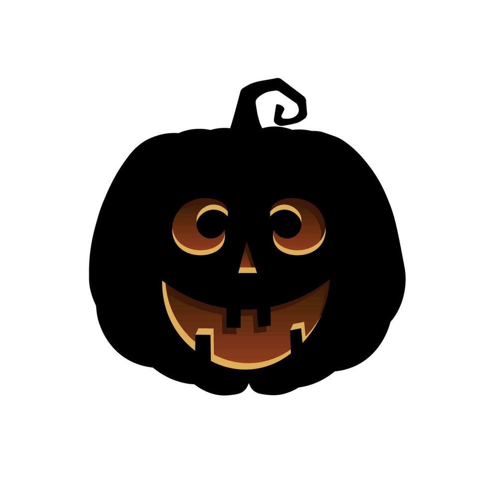 Víspera de Todos los Santos de miedo calabaza fiesta dibujos animados concepto vector