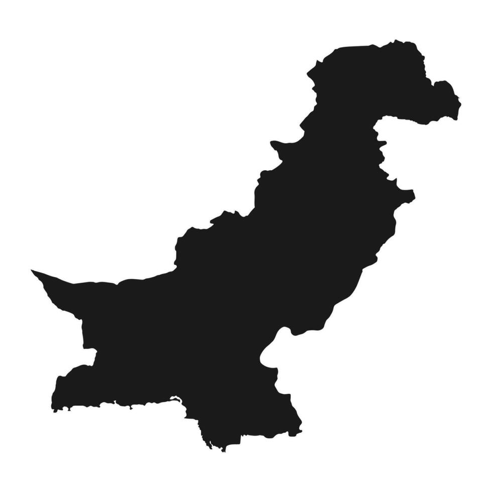 Pakistán mapa muy detallado con bordes aislados en segundo plano. vector
