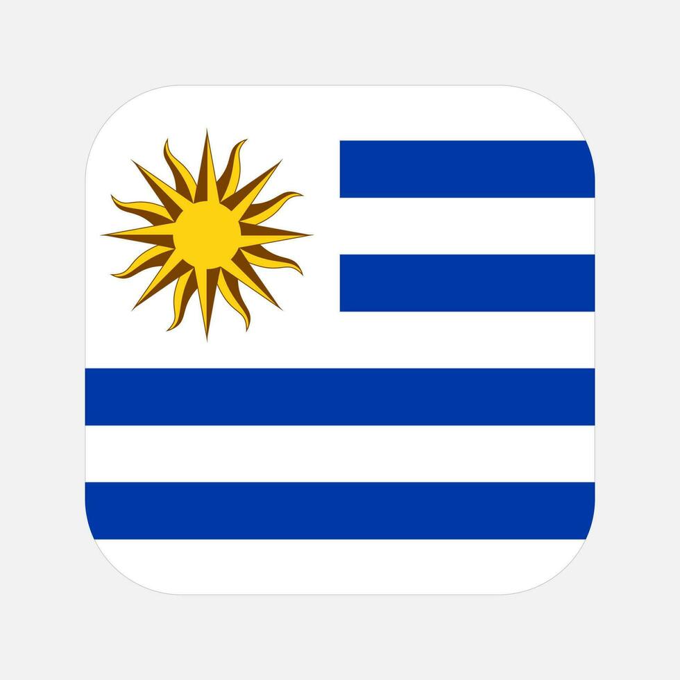 Uruguay flag simple illustration for independence day or election vector