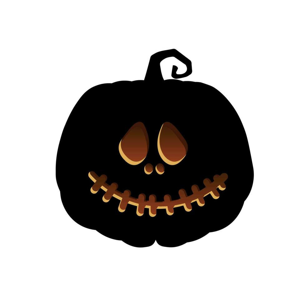 Víspera de Todos los Santos de miedo calabaza fiesta dibujos animados concepto vector