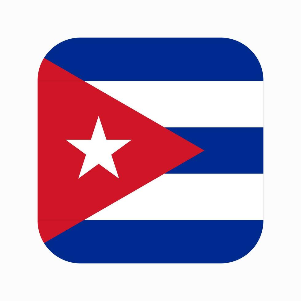 Cuba flag simple illustration for independence day or election vector