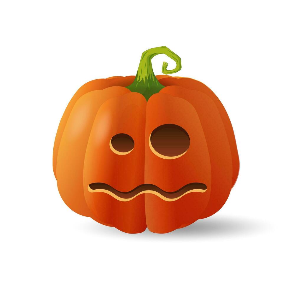 concepto de dibujos animados de vacaciones de calabaza naranja de miedo de halloween vector