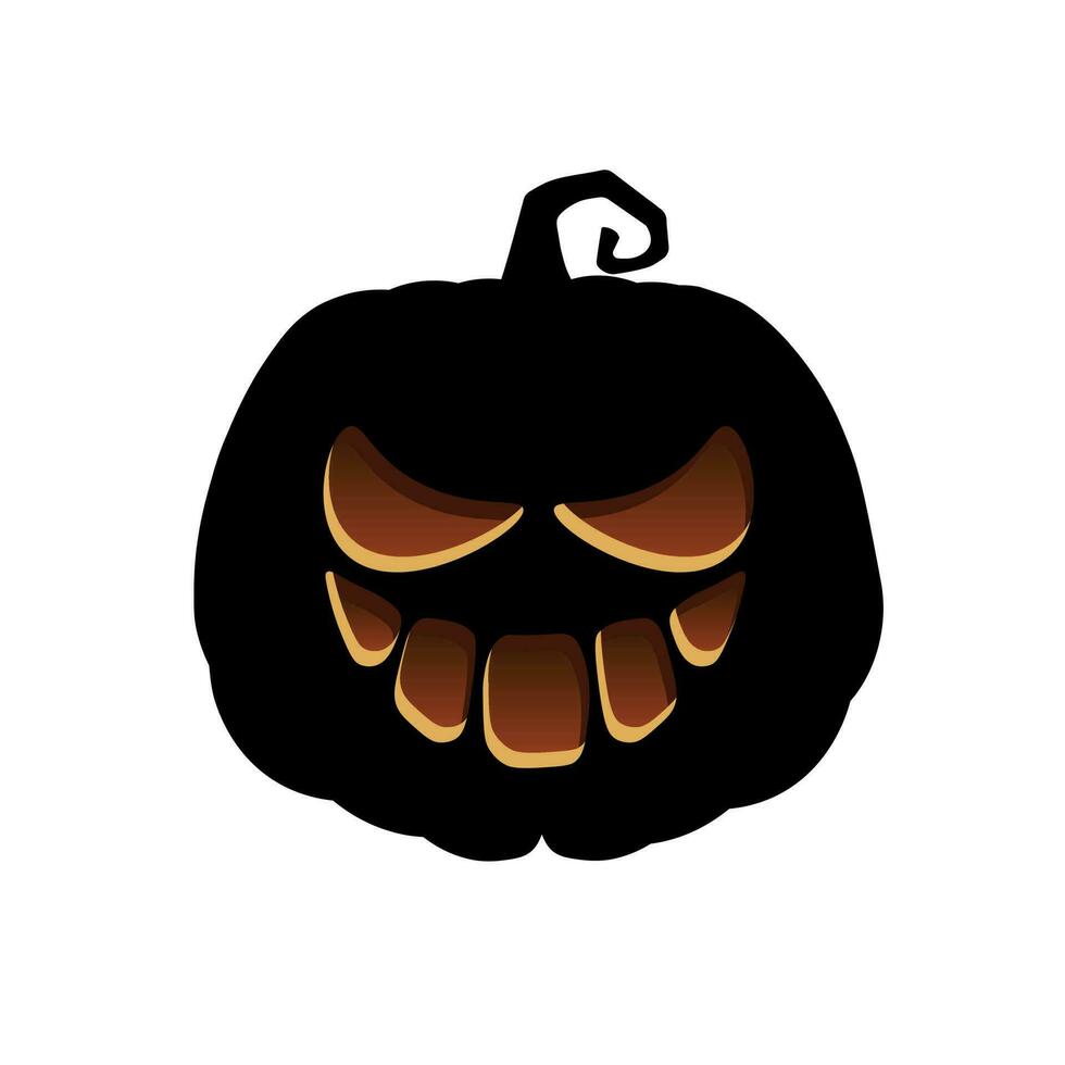 Halloween scary pumpkin Holiday cartoon concept vector