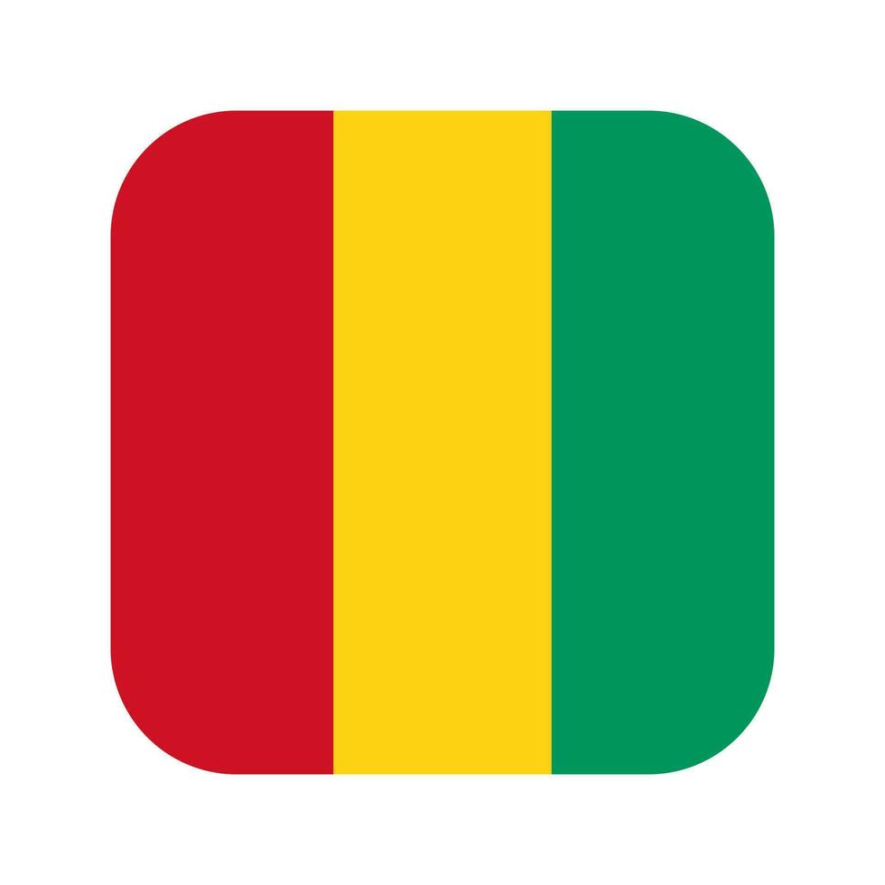Guinea flag simple illustration for independence day or election vector