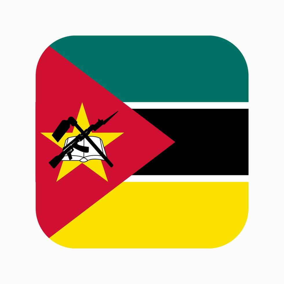 Mozambique flag simple illustration for independence day or election vector