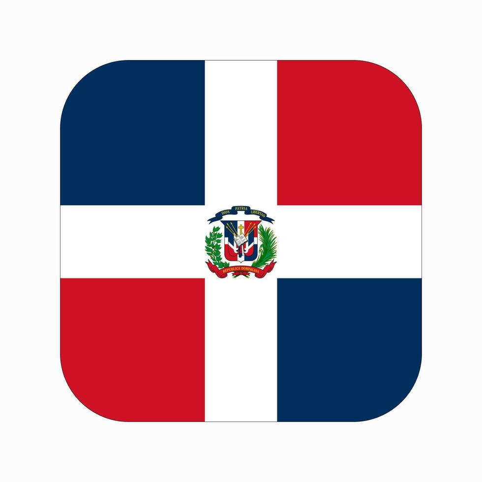 Dominican Republic flag simple illustration for independence day or election vector