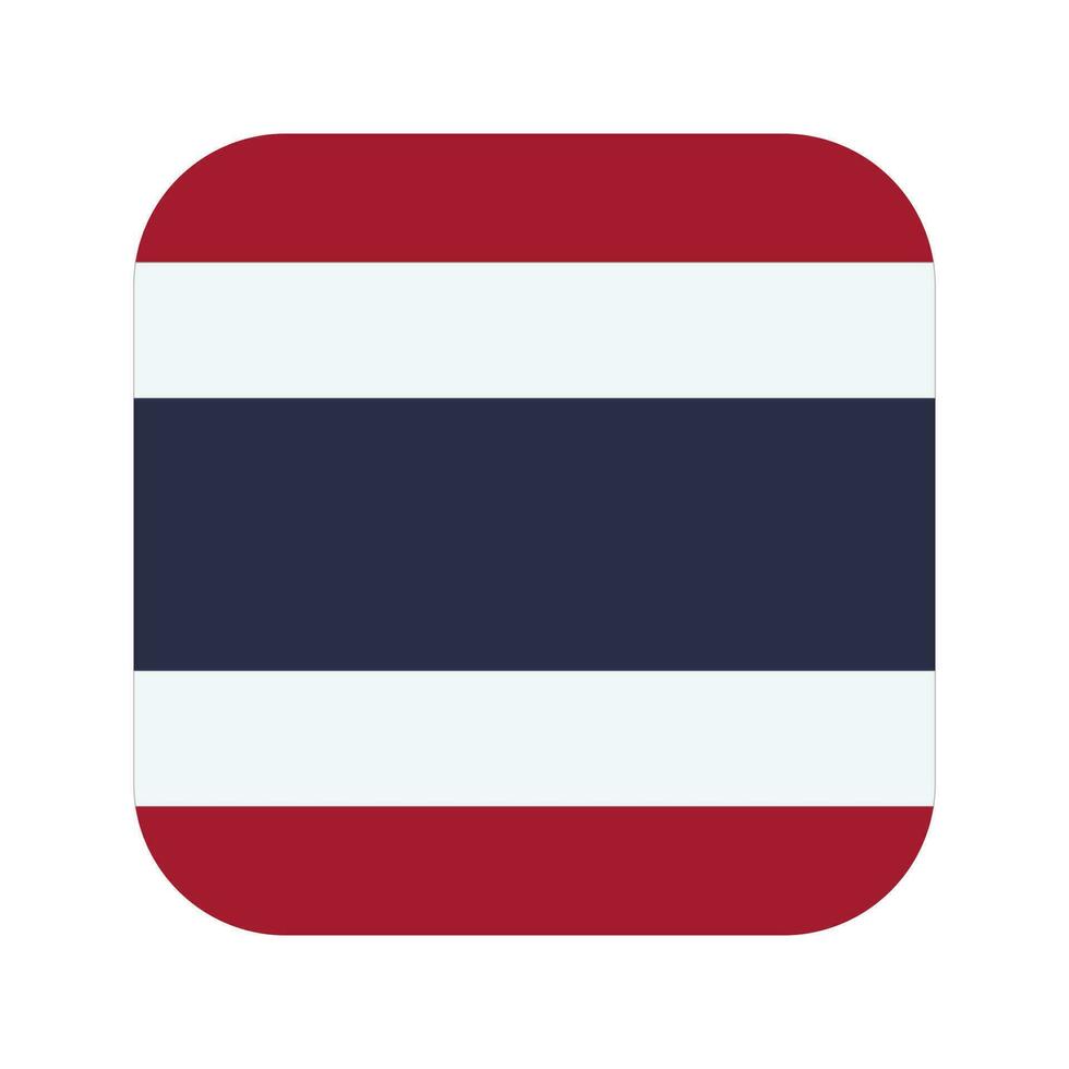 Ilustración simple de la bandera de Tailandia para el día de la independencia o las elecciones vector