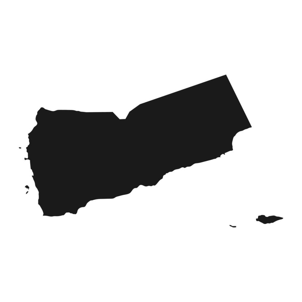 Mapa de yemen muy detallado con bordes aislados en segundo plano. vector