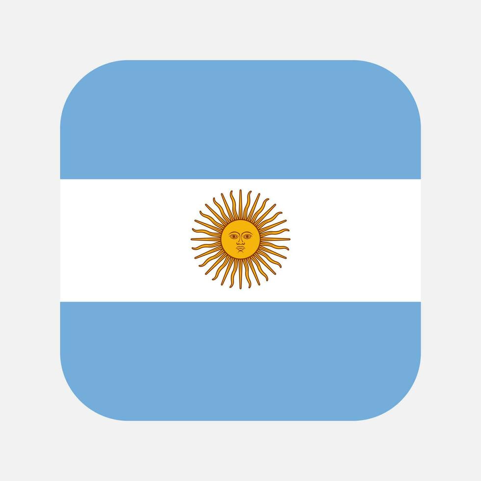 Argentina flag simple illustration for independence day or election vector