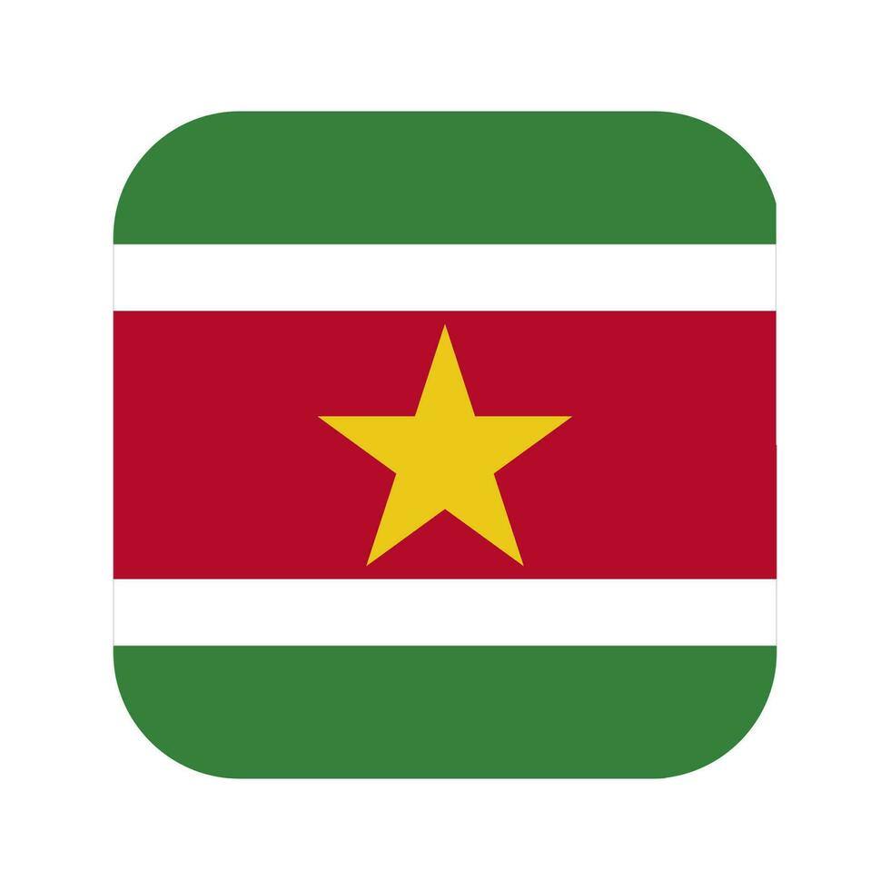 Suriname flag simple illustration for independence day or election vector