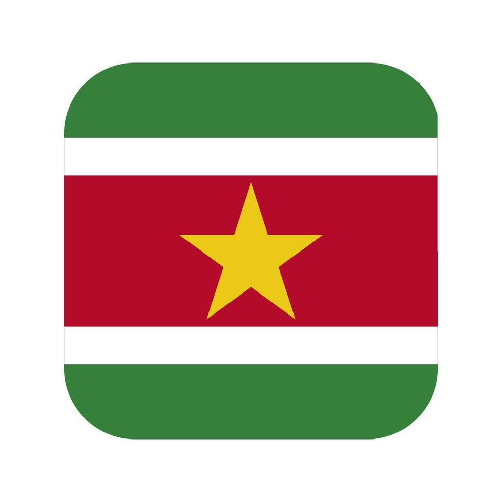 Ilustración simple de la bandera de Surinam para el día de la independencia o las elecciones vector