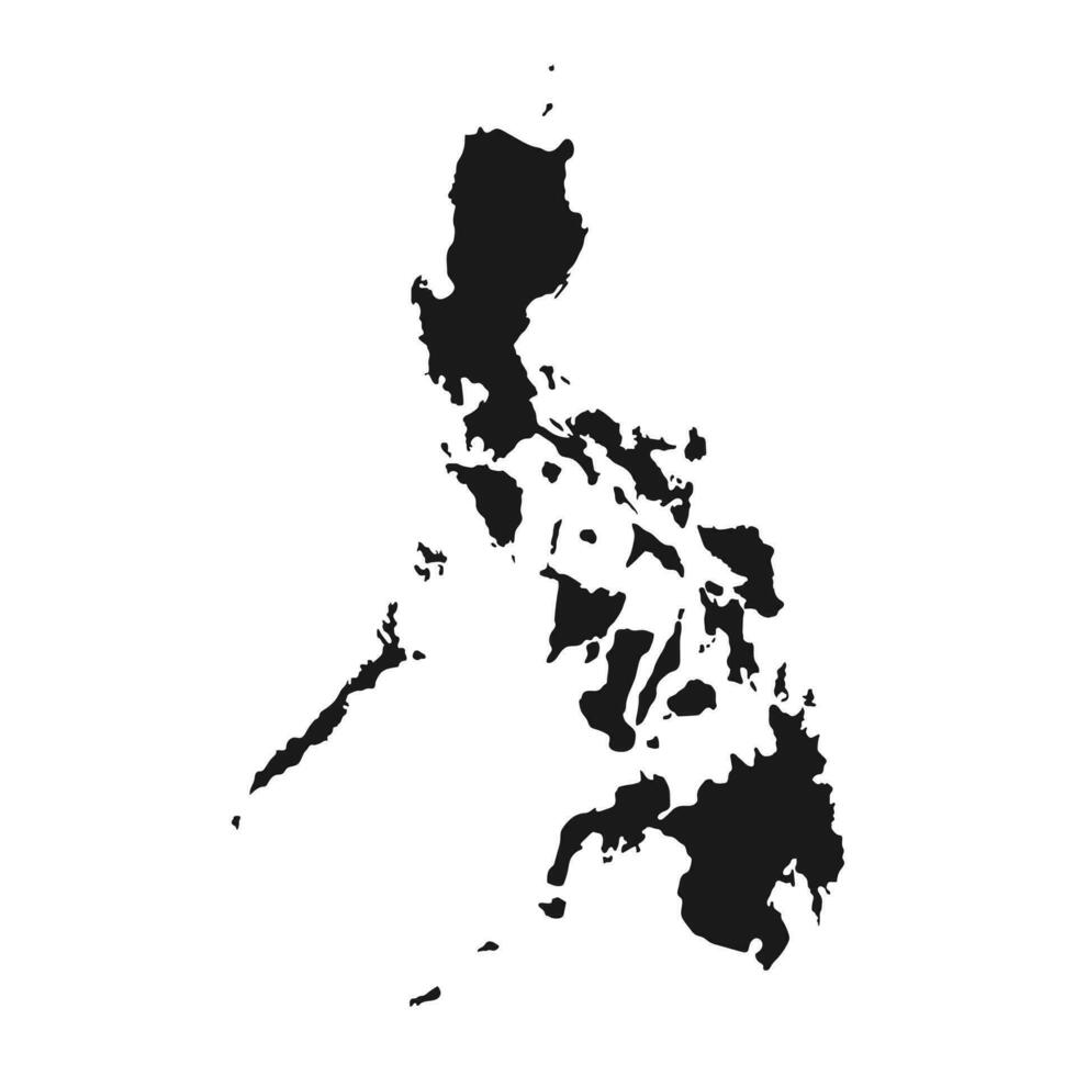 Mapa de Filipinas muy detallado con bordes aislados en segundo plano. vector